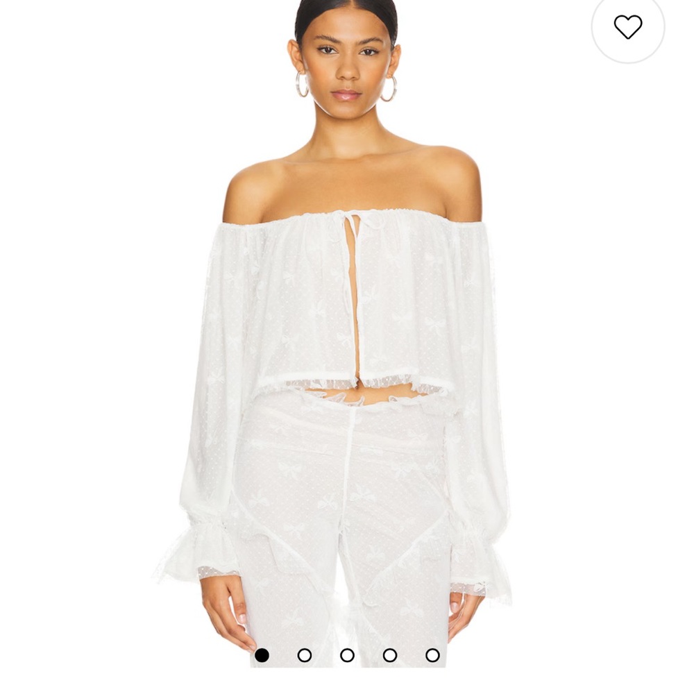 REVOLVE Off-Shoulder White Blouse